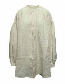 Kapital GYPSY blusa oversize in tela di lino bianca prezzo