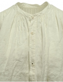 Kapital oversize GYPSY blouse in white linen canvas womens shirts buy online