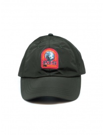 Parajumpers cappello impermeabile verde con logo rosso acquista online