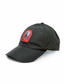 Hats and caps online: Parajumpers green waterproof cap with red logo