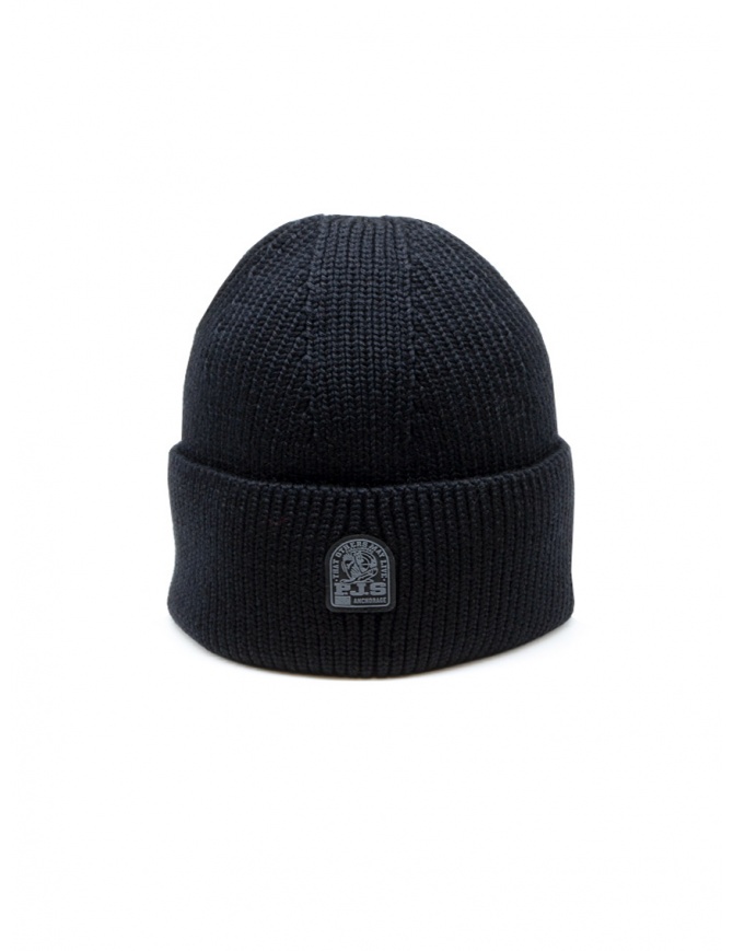 Parajumpers Beanie Black wool hat PAACCHA12 PLAIN BEANIE BLACK 541 hats and caps online shopping