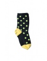 Kapital black socks with green polka dots with smiley heel shop online socks