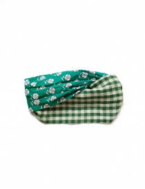Kapital green hair band with flowers