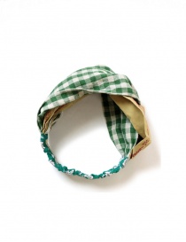 Kapital green checkered headband K2104XH545 GREEN