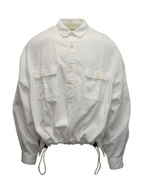 Kapital camicia anorak in twill bianco acquista online prezzo