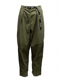 Kapital khaki ripstop trousers with side buttons K2104LP120 KHAKI