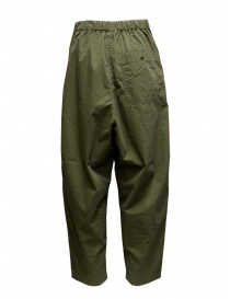 Kapital pantaloni ripstop khaki con bottoni laterali