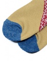 Kapital mustard-colored socks with red heel and blue toe EK-553 RED price