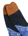 Kapital black socks with blue heel EK-552 BLACK price