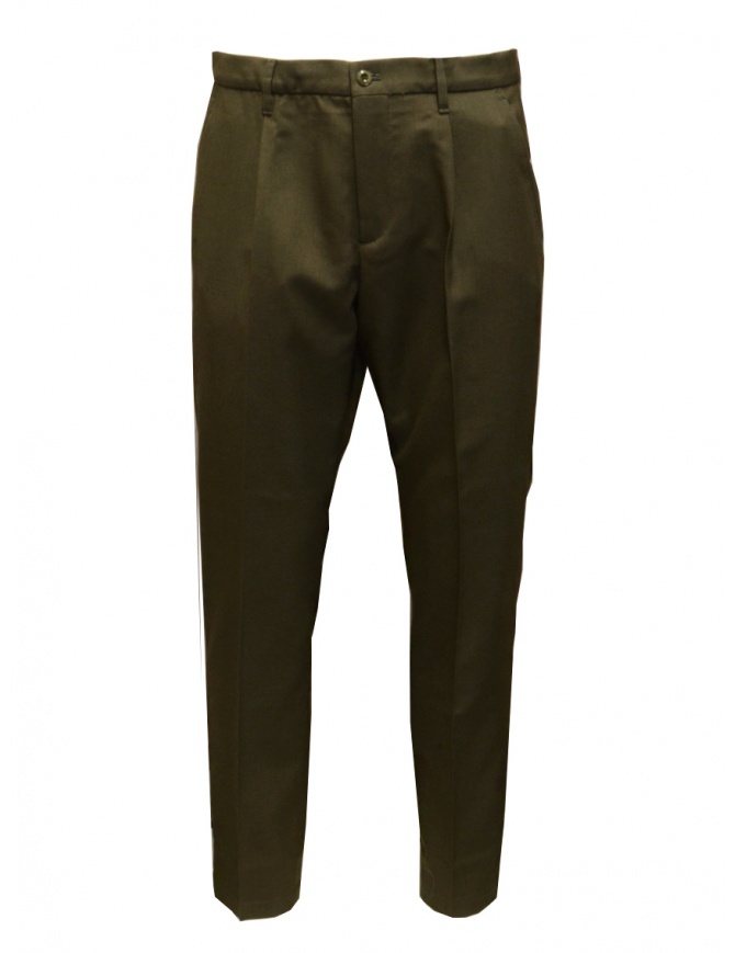 Cellar Door Chino khaki green trousers CHINO MW148 78 BOTTIGLIA mens trousers online shopping