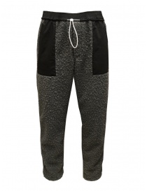 Cellar Door grey and black plush trousers PELO IQ122 97 ASFALTO order online