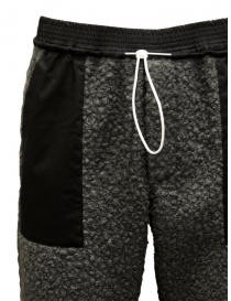 Cellar Door pantalone in peluche grigio e nero pantaloni uomo acquista online