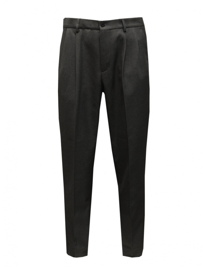 Cellar Door Modlu asphalt grey trousers with pleats MODLU MQ123 97 ASFALTO mens trousers online shopping