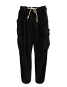 Cellar Door Cargo multipockets black velvet pants buy online CARGO D IQ126 99 NERO