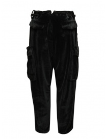 Cellar Door Cargo multipockets black velvet pants buy online