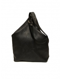 Guidi BK2 shoulder bucket bag in black horse leather BK2 SOFT HORSE FG BLKT