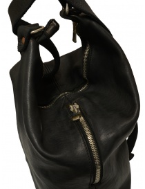 Guidi BK2 shoulder bucket bag in black horse leather bags buy online