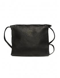 Guidi PKT04M three-pocket bag in black kangaroo leather price