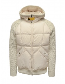 Parajumpers Thick piumino bianco con maniche in lana PMKNIKN29 THICK MOONSTRUCK 738