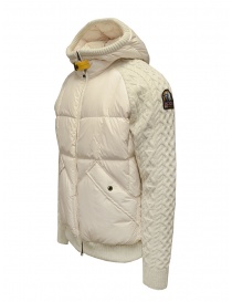 Parajumpers Thick white down jacket with wool sleeves mens jackets buy online