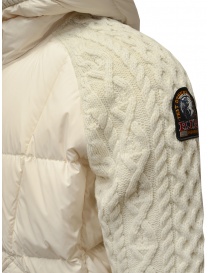 Parajumpers Thick white down jacket with wool sleeves buy online