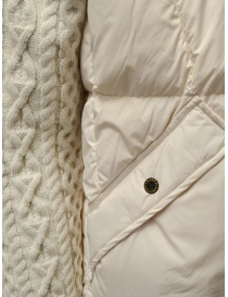 Parajumpers Thick white down jacket with wool sleeves buy online price