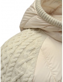 Parajumpers Thick white down jacket with wool sleeves buy online price