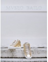Leather Crown Earth golden high sneakers in leather price WLC133 20121 shop online