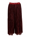 Zucca red pleated wide trousers with purple polka dots buy online ZU09FF035 22 RED