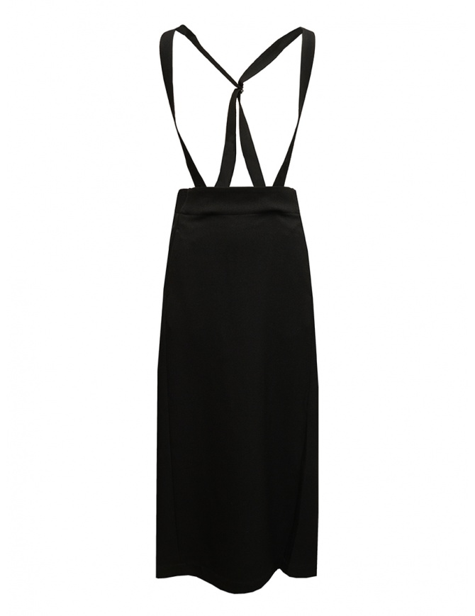 Zucca pencil skirt with black straps ZU09FG245 26 BLACK womens skirts online shopping