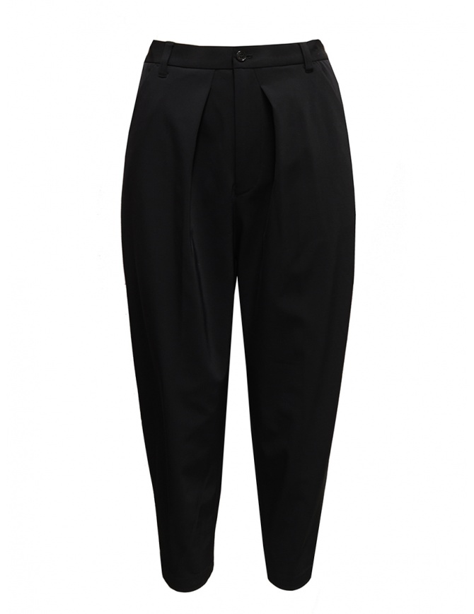 Zucca pantalone nero lucido con le pince ZU09FF265 26 BLACK pantaloni donna online shopping