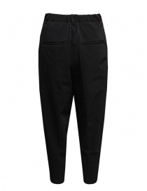 Zucca black shiny trousers with pleats