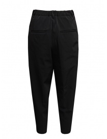 Zucca pantalone nero lucido con le pince acquista online