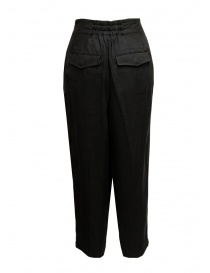 Zucca matt black trousers with pleats