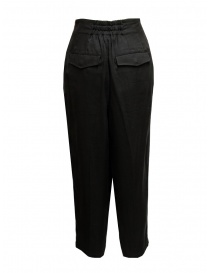 Zucca matt black trousers with pleats