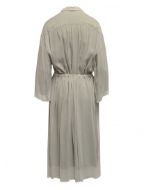 Zucca long veiled dress in fog grey