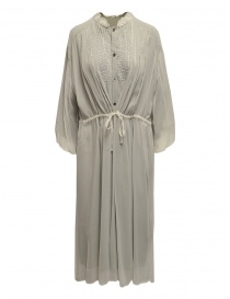 Zucca long veiled dress in fog grey on discount sales online