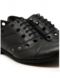 Zucca perforated lace-up shoes in black womens shoes price