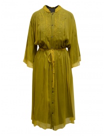 Zucca vestito lungo velato color senape ZU09FH021 07 MUSTARD order online