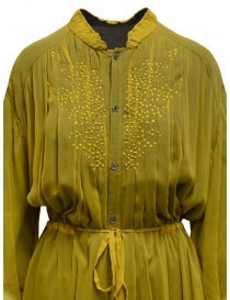 Zucca long veiled dress in mustard color buy online