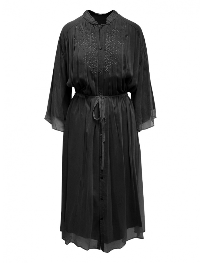 Zucca vestito lungo velato nero ZU09FH021 26 BLACK abiti donna online shopping