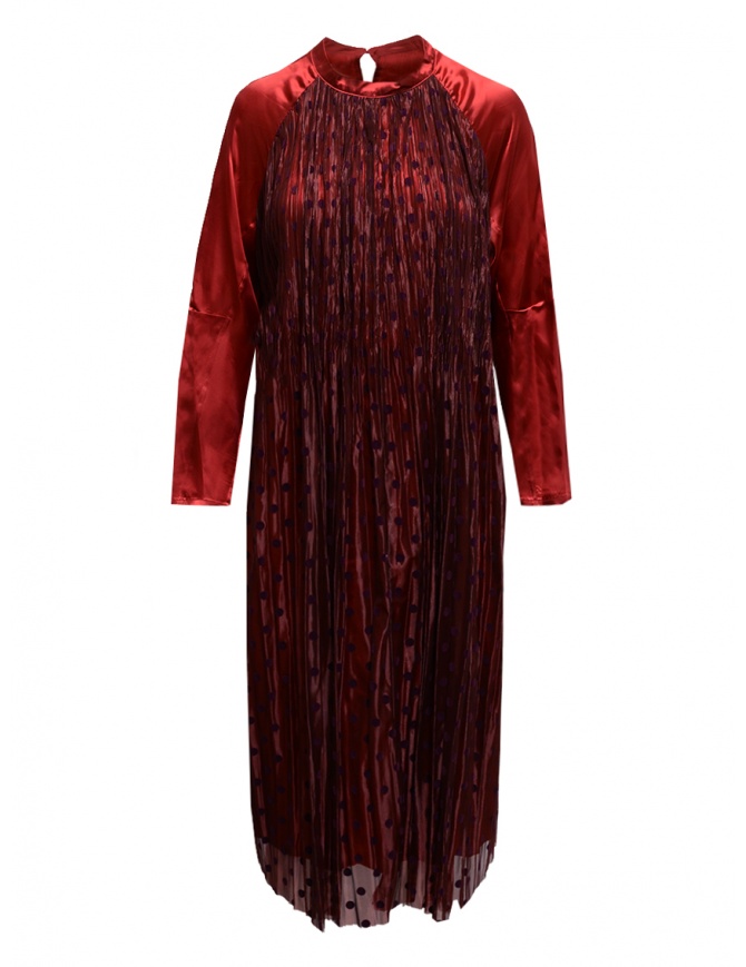 Zucca long red polka dot dress ZU09FH037 22 RED womens dresses online shopping