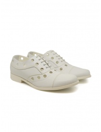 Zucca perforated lace-up shoes in white on discount sales online