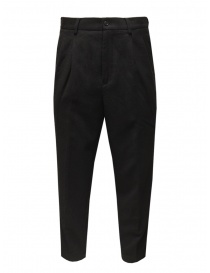 Zucca pantaloni unisex in lana neri scontati online