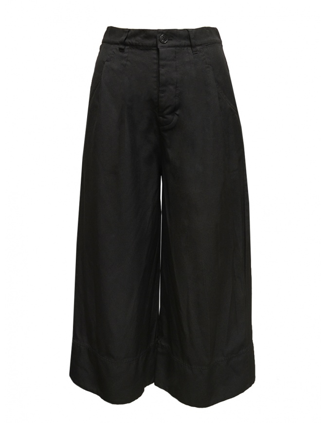 Zucca black palazzo cropped pants ZU09FF267 26 BLACK womens trousers online shopping