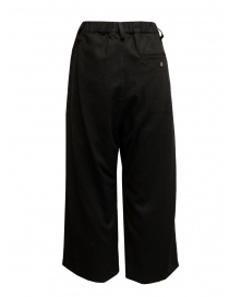 Plantation wide black wool trousers