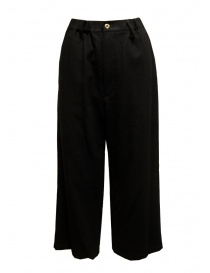 Plantation wide black wool trousers on discount sales online