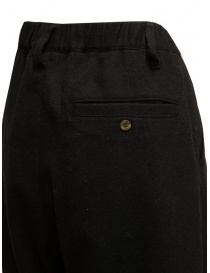 Plantation pantalone ampio nero in lana prezzo