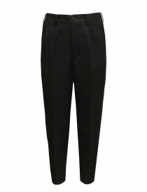 Womens trousers online: Zucca elegant black trousers with crease