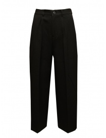 Zucca wide trousers with pleats in black on discount sales online